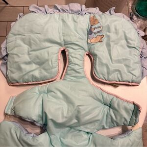 Vintage 1991 Beatrix Potter Peter Rabbit car seat cover and headrest rest